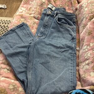 Agolde Women's Classic Blue Straight Leg Jeans